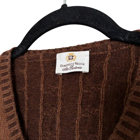 Domenico Vacca 100% Cashmere Cable Knit Sweater - Picture 2 of 6